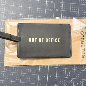 New Eccolo Gray "Out of Office" Jumbo Luggage Tag
